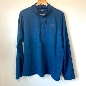 North Face Canyonlands Shady Blue Half Zip Jacket in XL Hiking Outdoors PNW
